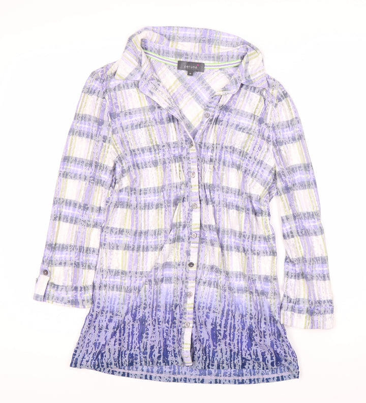 Marks and Spencer Women's Multicoloured Plaid Blouse, Size 10