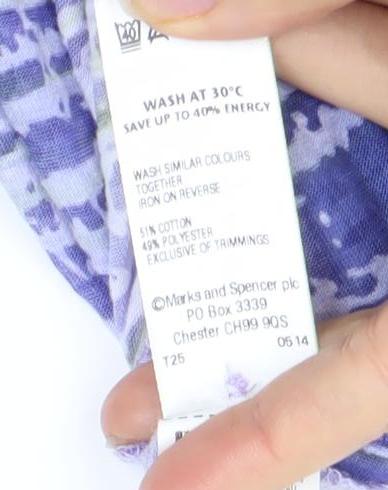 Marks and Spencer Women's Multicoloured Plaid Blouse, Size 10