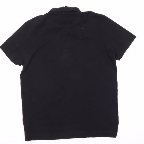 New Breed Mens Black Polo Shirt L Cotton Casual