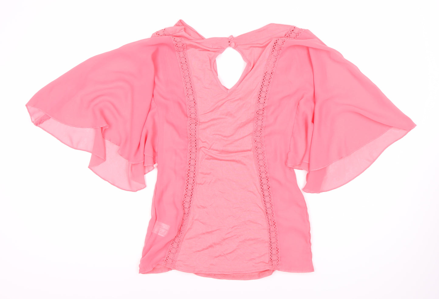 Jane Norman Women’s Pink Flutter Sleeve Blouse