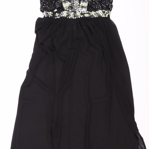 Miss Sixty Black Sequin Women's Sleeveless Dress Size 8