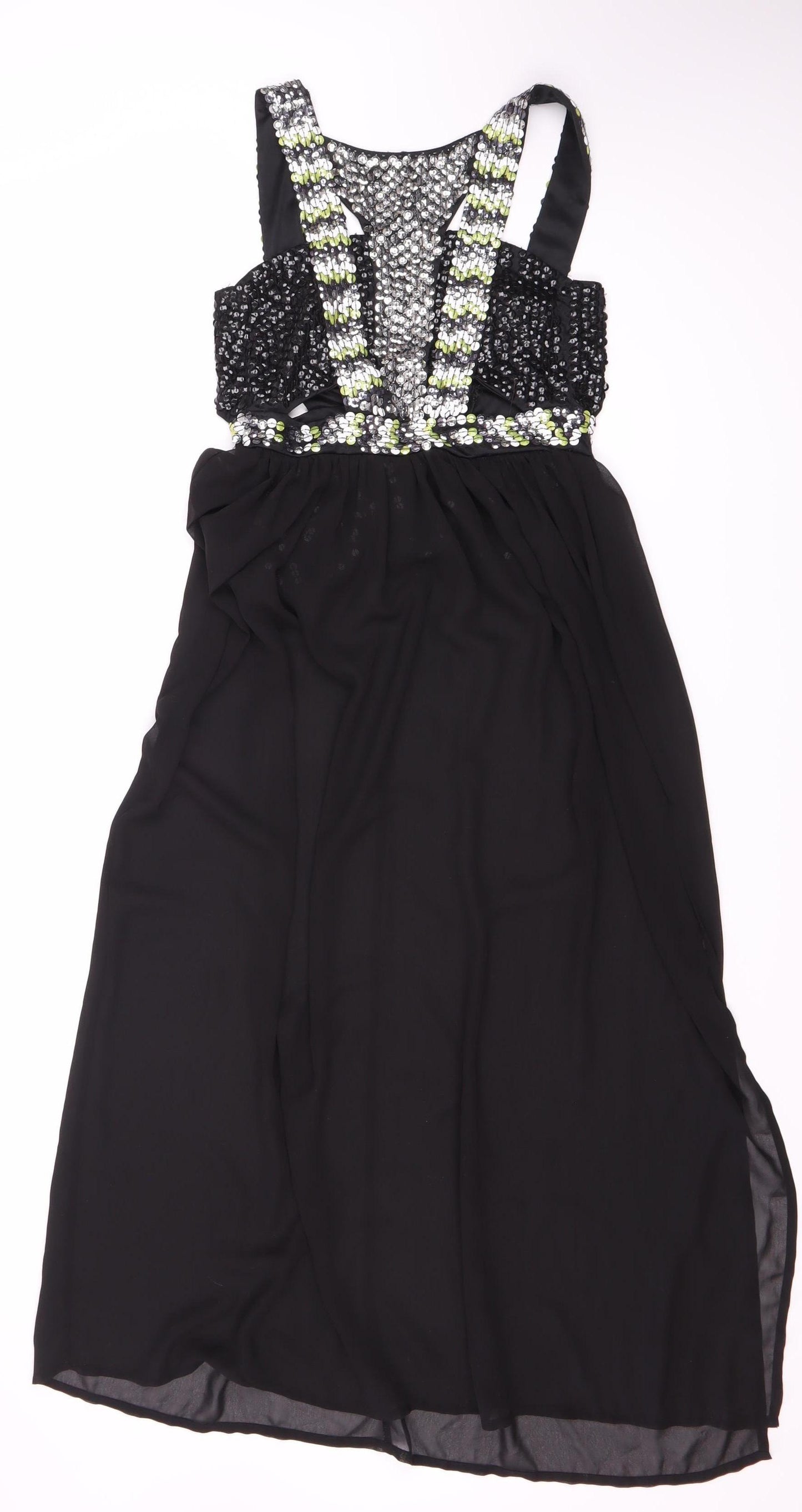 Miss Sixty Black Sequin Women's Sleeveless Dress Size 8