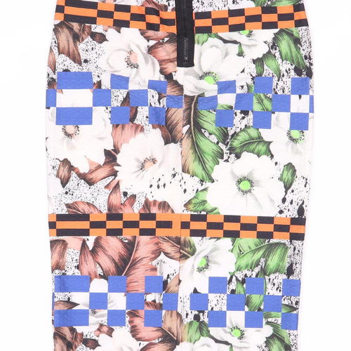 Topshop Women's Multicoloured Pencil Skirt Size 8