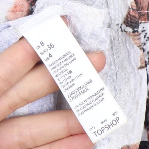 Topshop Women's Multicoloured Pencil Skirt Size 8