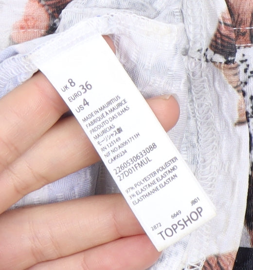 Topshop Women's Multicoloured Pencil Skirt Size 8