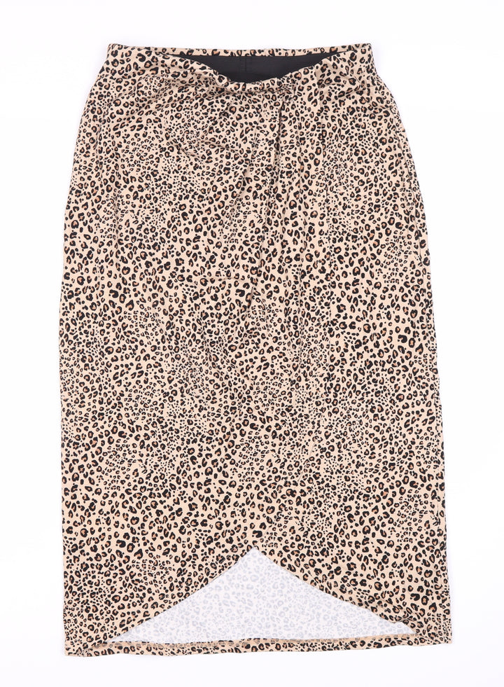 &et Women's Beige Animal Print Pencil Skirt Size 10