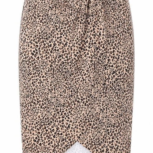 &et Women's Beige Animal Print Pencil Skirt Size 10