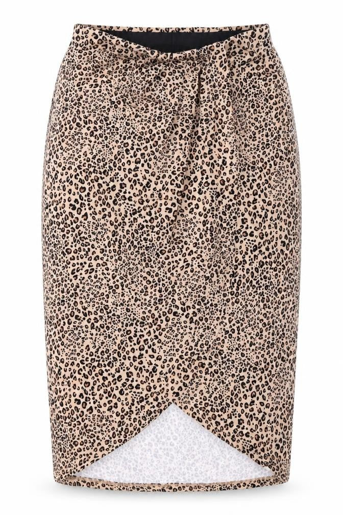 &et Women's Beige Animal Print Pencil Skirt Size 10