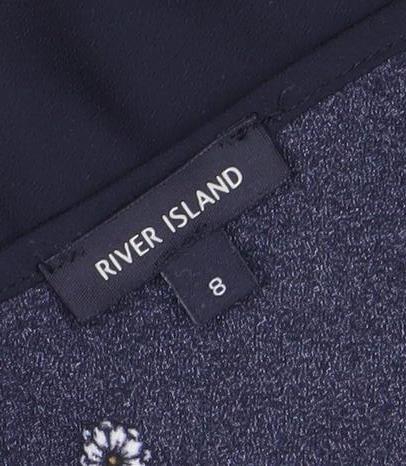 River Island Women's Multicoloured Slip Dress Size 8
