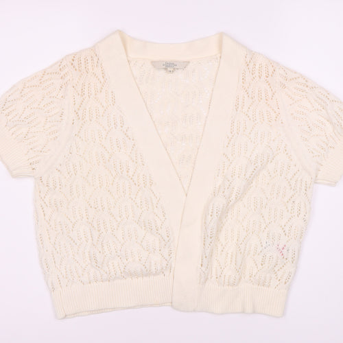 Casual Collection Women's Ivory Knit Cardigan Size 14