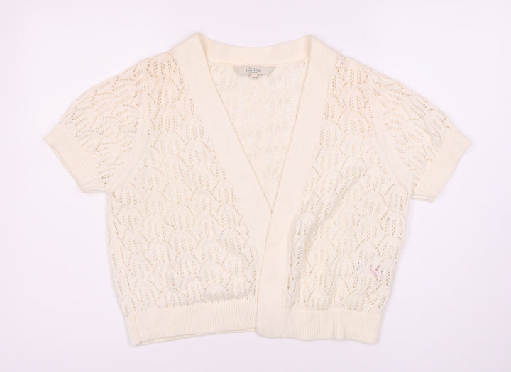 Casual Collection Women's Ivory Knit Cardigan Size 14