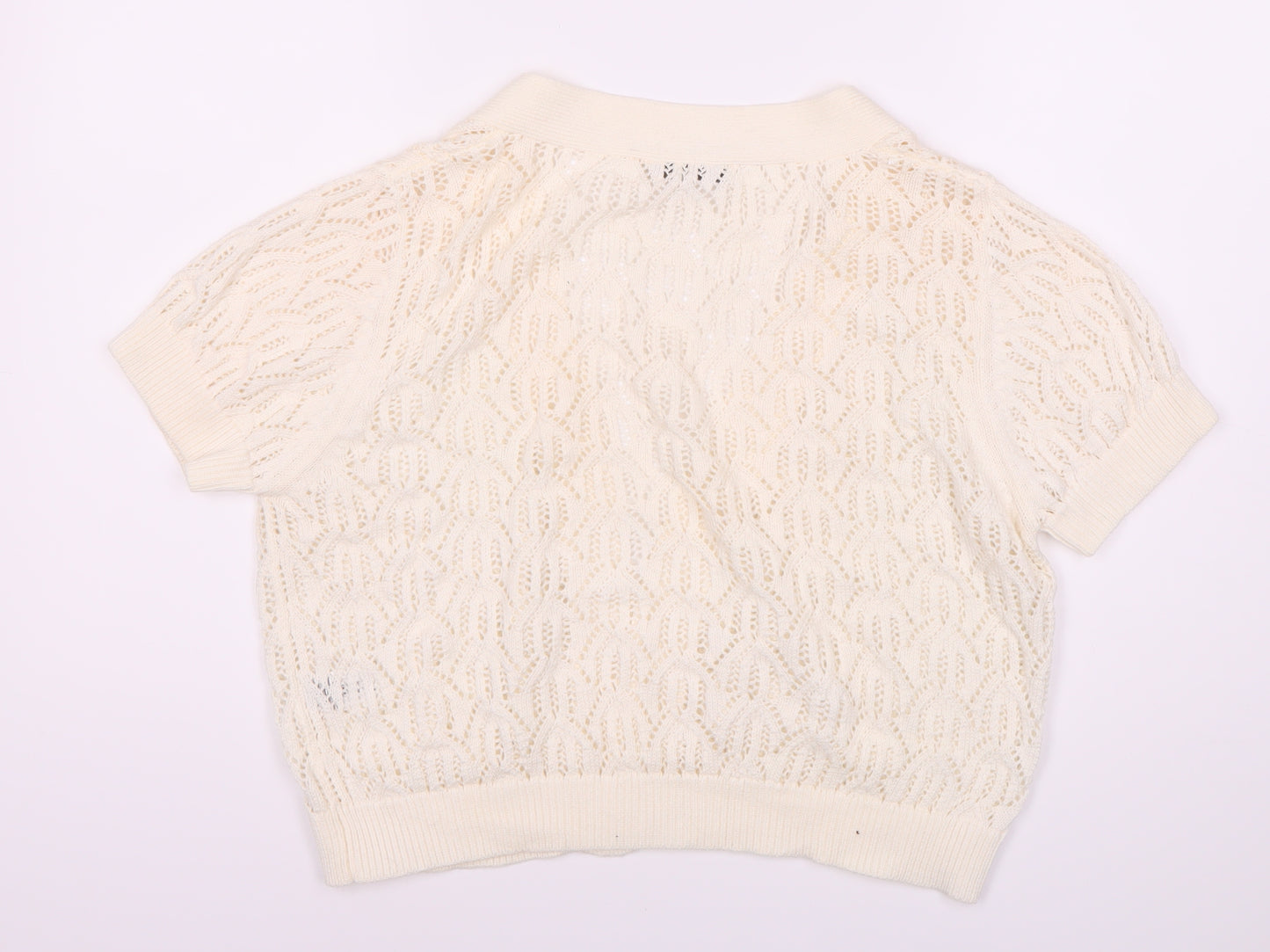 Casual Collection Women's Ivory Knit Cardigan Size 14