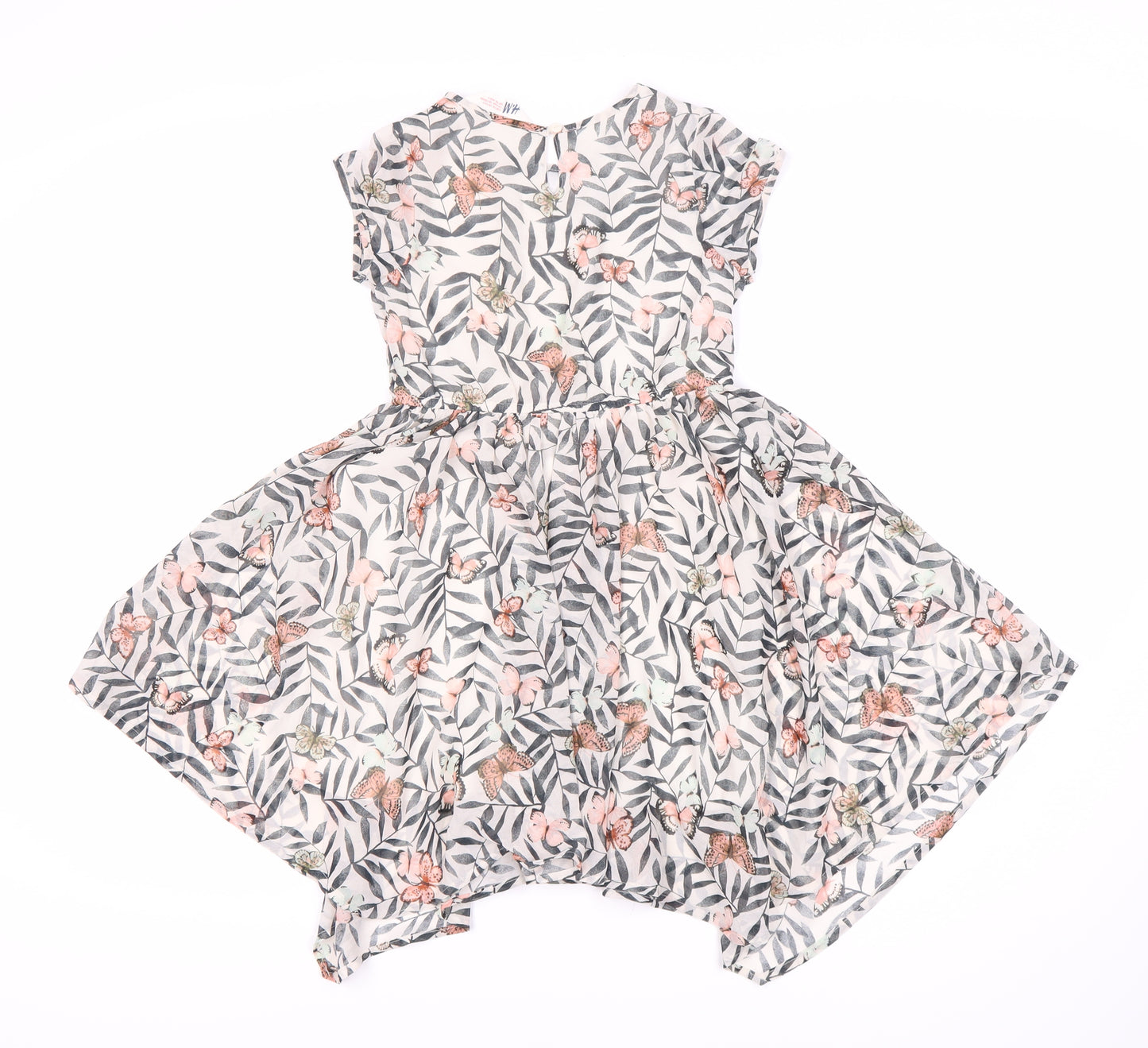 H&M Girls Butterfly Dress Size 12 Floral Print Lined