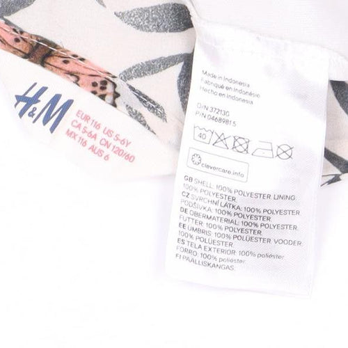 H&M Girls Butterfly Dress Size 12 Floral Print Lined
