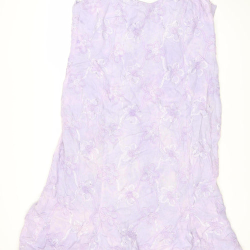 Libra Women's Purple Floral Sleeveless Dress Size 12