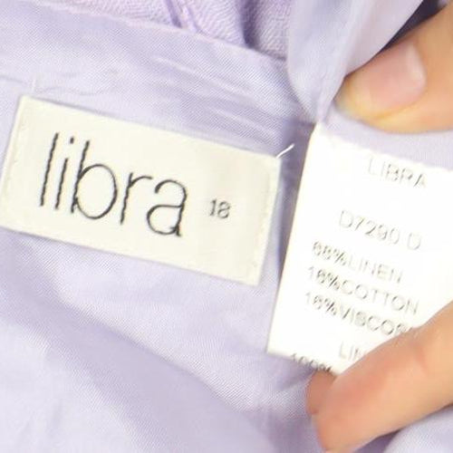 Libra Women's Purple Floral Sleeveless Dress Size 12