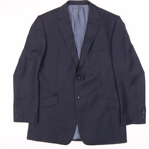 Marks and Spencer Men's Blue Wool Jacket Size L