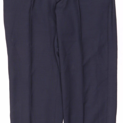 Marks and Spencer Men's Blue Wool Dress Pants 36