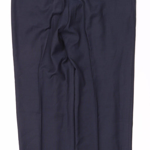 Marks and Spencer Men's Blue Wool Dress Pants 36