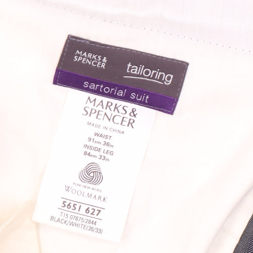 Marks and Spencer Men's Grey Dress Pants, Size 36