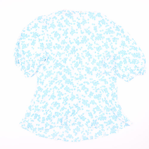 Marks and Spencer Women's Blue Floral Dress Size 12