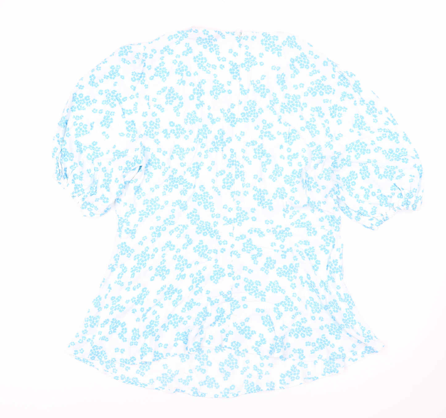 Marks and Spencer Women's Blue Floral Dress Size 12