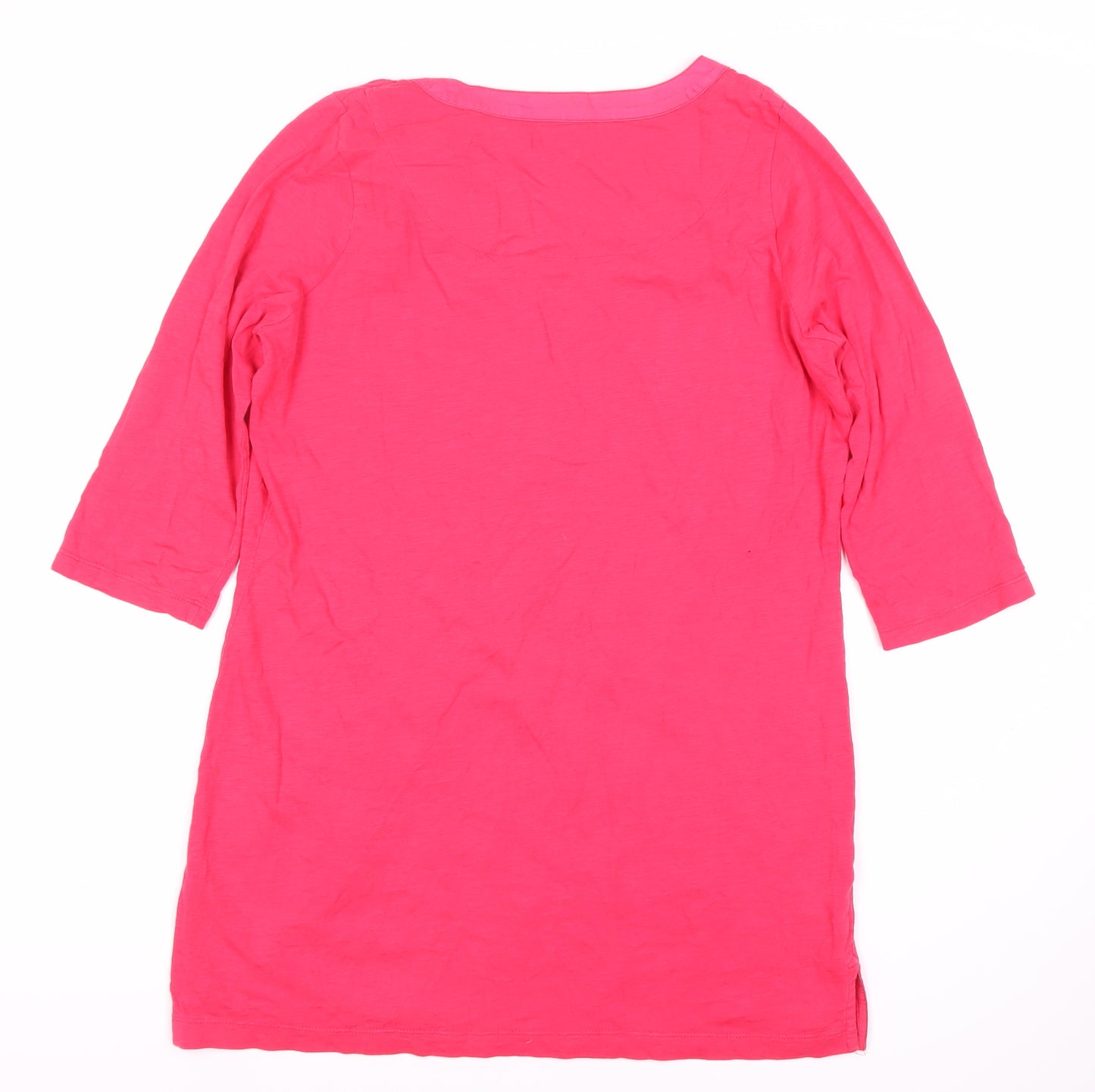 Peach Women's Pink Blouse Tunic Size 8 Embroidered