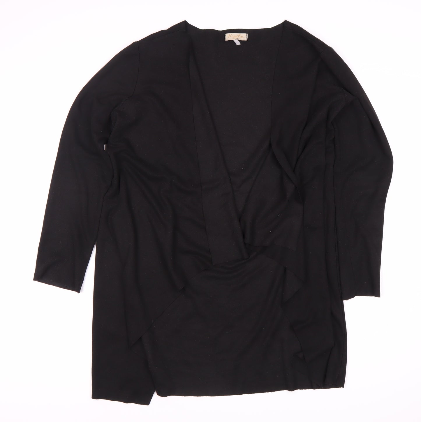 KimiKa Women's Black Open Front Cardigan Medium