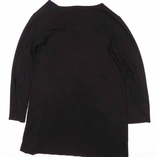KimiKa Women's Black Open Front Cardigan Medium