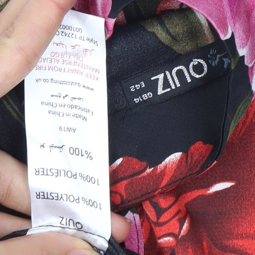 Quiz Women's Multicoloured Floral Blouse, Size 14