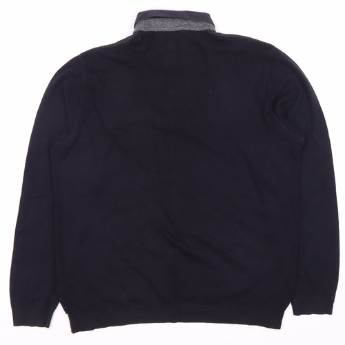 Ted Baker Men's Black Geometric Long Sleeve Polo S