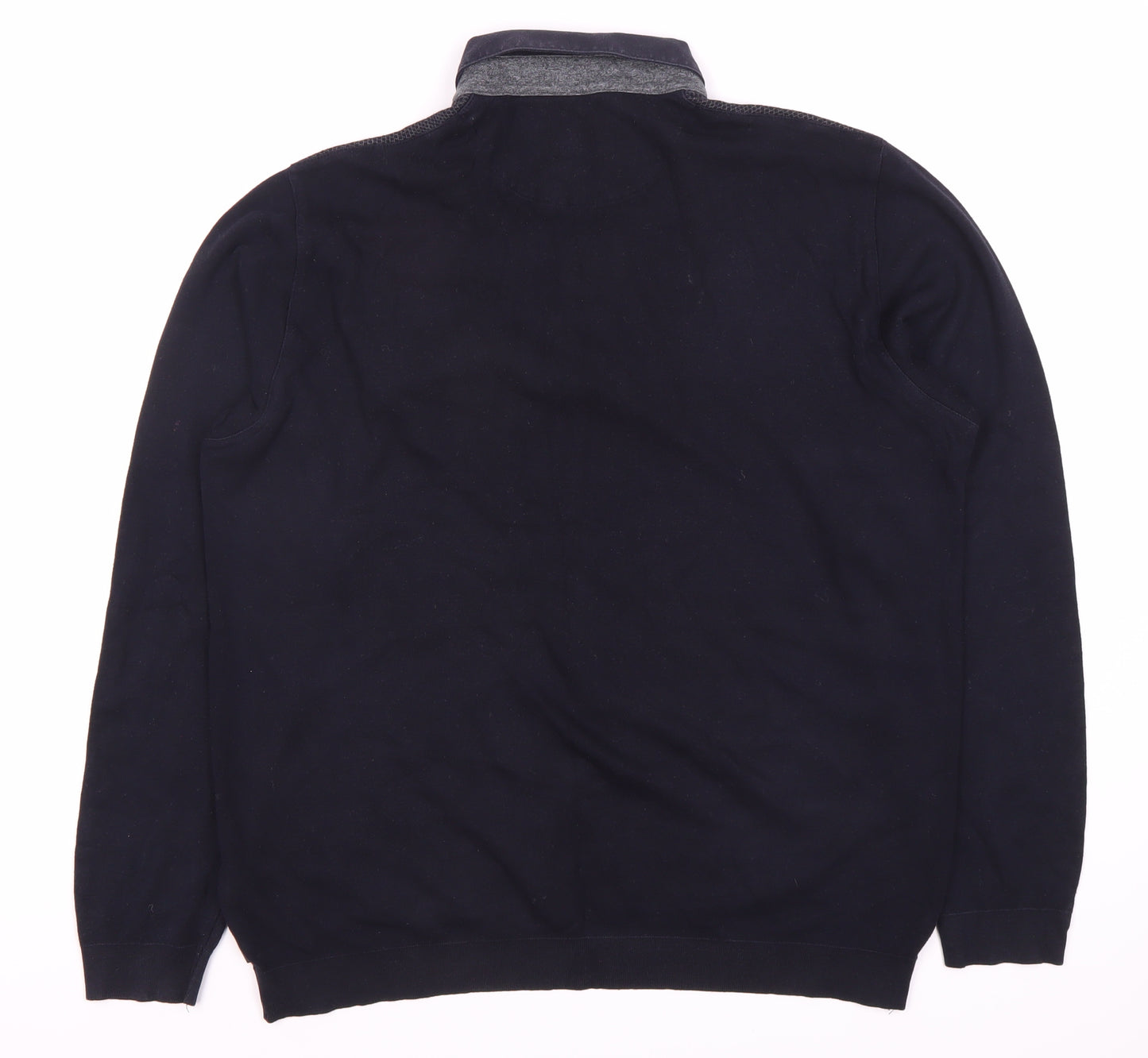 Ted Baker Men's Black Geometric Long Sleeve Polo S