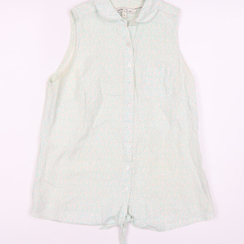 Fat Face Women's Ivory Floral Button-Up Top Size 8
