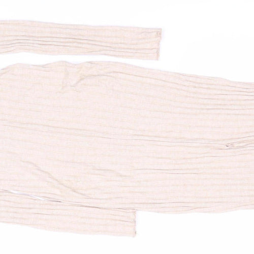 ZARA Women Beige Knit Dress, Long Sleeve, Size S