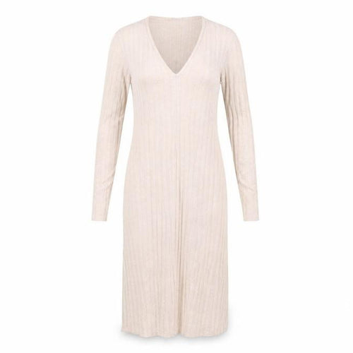 ZARA Women Beige Knit Dress, Long Sleeve, Size S