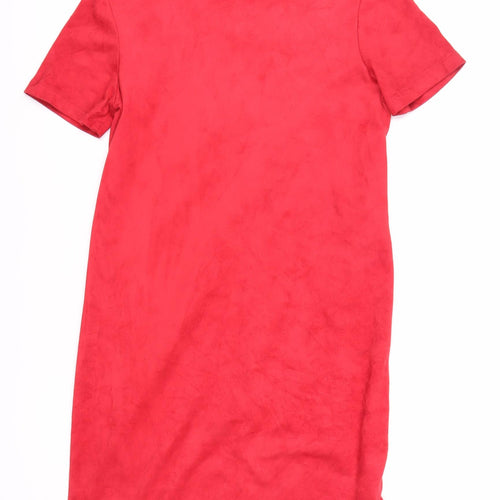 Zara Trafaluc Women Red Shift Dress Size 2
