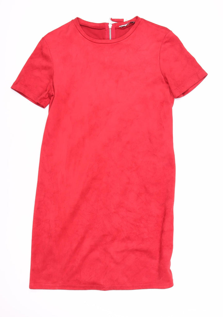 Zara Trafaluc Women Red Shift Dress Size 2