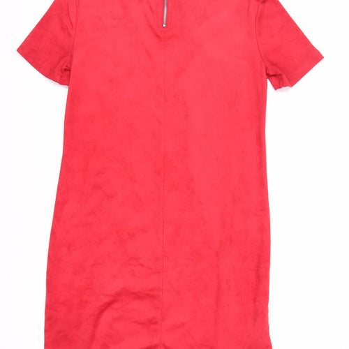 Zara Trafaluc Women Red Shift Dress Size 2