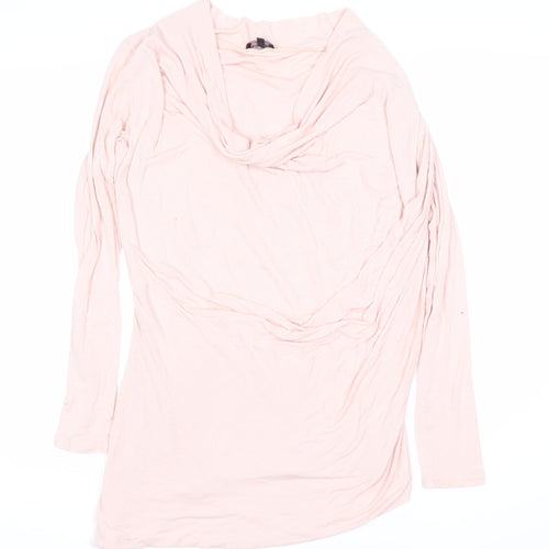Please Eight Women's Pink XS Basic Long Sleeve Top
