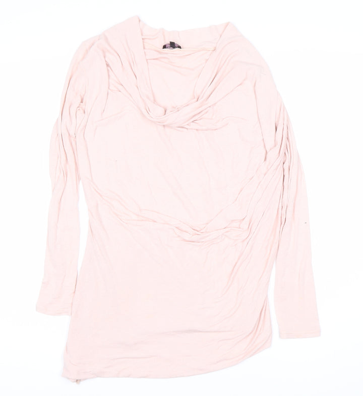 Please Eight Women's Pink XS Basic Long Sleeve Top