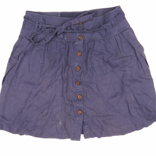 Marks and Spencer Women's Blue Linen Skirt Size 12