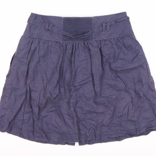 Marks and Spencer Women's Blue Linen Skirt Size 12