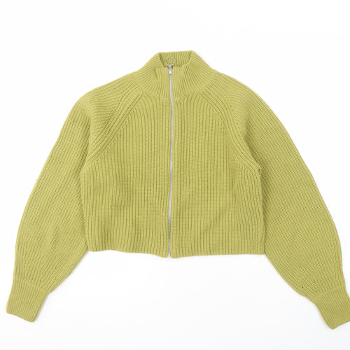 NEXT Women's Green Full Zip Acrylic Jumper XS