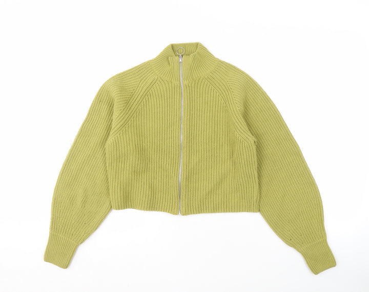 NEXT Women's Green Full Zip Acrylic Jumper XS