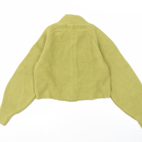 NEXT Women's Green Full Zip Acrylic Jumper XS