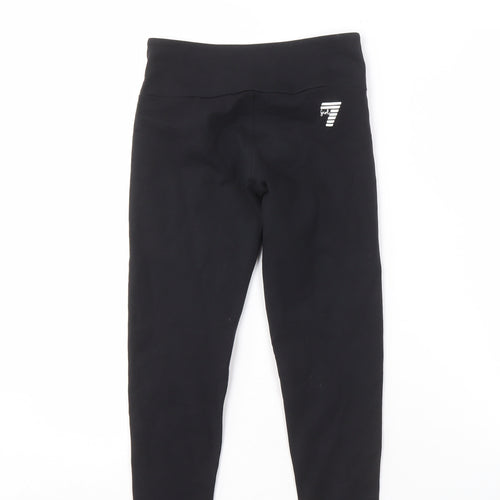 Emporio Armani Girls Black Leggings Size 10 Years Activewear