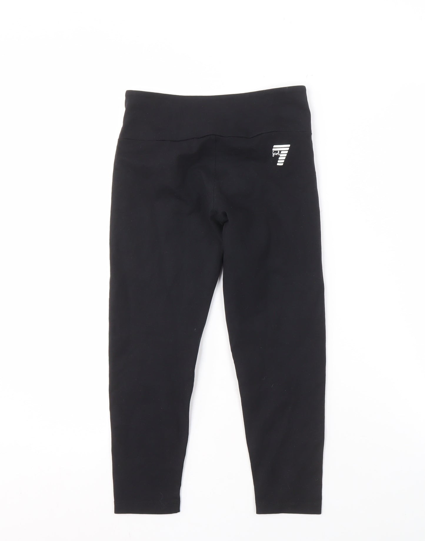 Emporio Armani Girls Black Leggings Size 10 Years Activewear