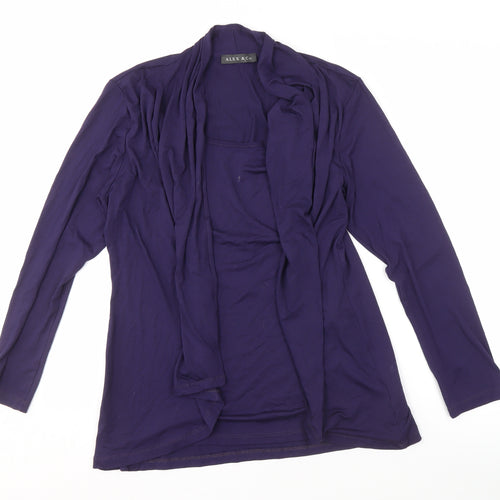 Alex & Co. Women's Purple Long Sleeve Top - Size 14