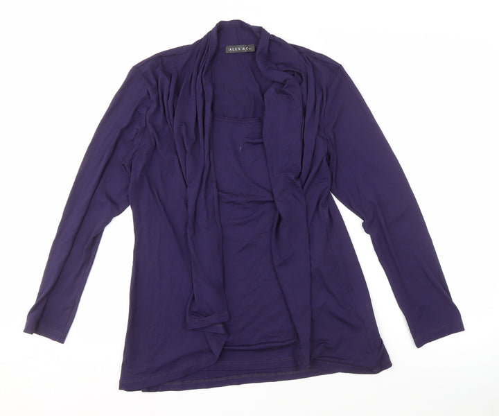 Alex & Co. Women's Purple Long Sleeve Top - Size 14