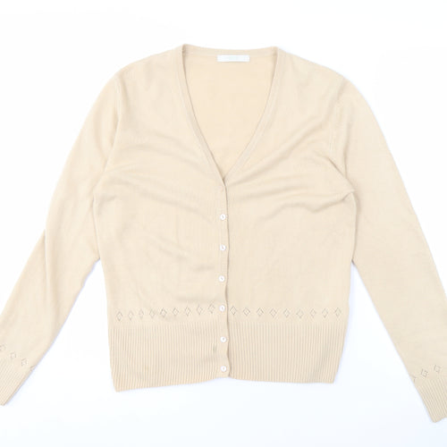 Marks and Spencer Beige Cardigan Women’s Size 12 V-Neck